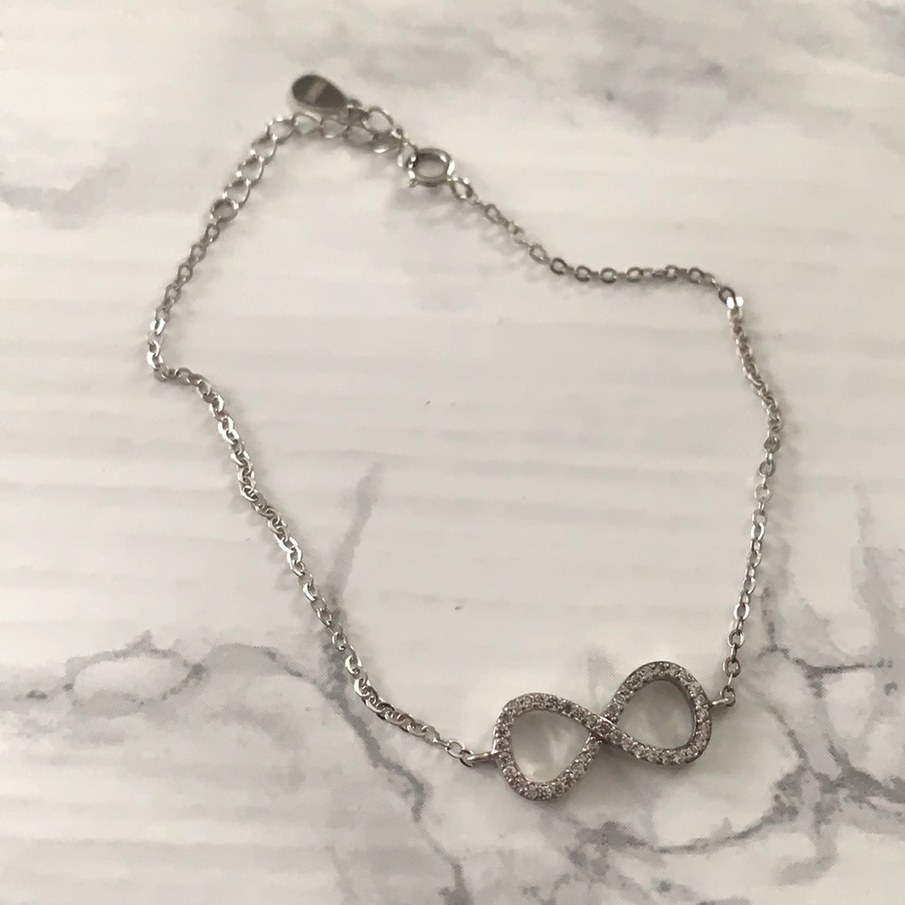 Rhodium plated over Sterling silver bracelet